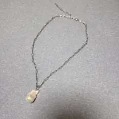 コトモノマルシェ　ステンレス　オイスターパール　ネックレス　アパートバイ