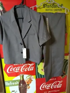 ☆新品未使用タグ付きGU グレー クロップドジャケットパンツセットアップ