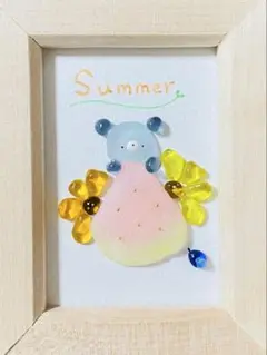 シーグラスアート　すいか　No.21 ★ハンドメイド★