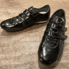 トップセブン スニーカー TOP SEVEN レザー メンズ 大人 黒 42