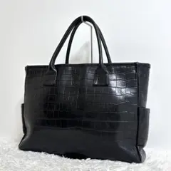 【美品】 バジョルゴ トートバッグ ハンドバッグ レザー マグネットボタン 黒