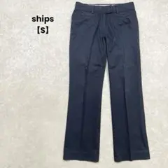 a2198＊ships スーツスラックス　ネイビー【S】センタープレス　無地