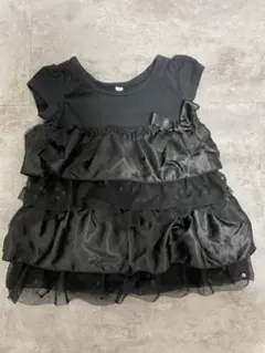 【koala kids】黒のフリルトップス　size90