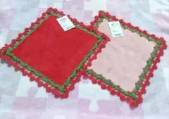 最終価格❗近沢レース⭐さくらんぼのタオルハンカチ２色セット