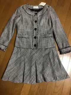 any SiS 新品ジャケットスカート　　　フォーマルスーツ　グレーラメ