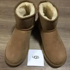 新品未使用!正規品UGGムートンブーツクラシックミニ2チェスナット25センチ