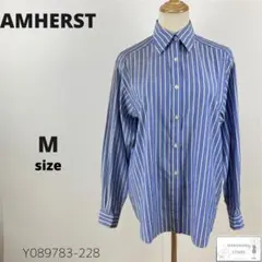 訳あり AMHERST アムハースト 長袖シャツ ブラウス ストライプ コットン