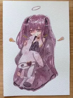 【オリジナル】水彩イラスト原画B アナログイラスト