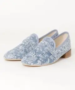 レペット ローファー フローラル デニム