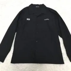 大きいサイズ✨WIND AND SEA オープンカラーシャツ ブラック XL