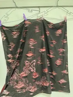 Deorart ダメージ加工 スカーフ 黒赤