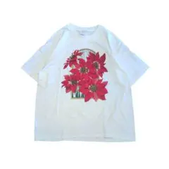 80年代 ヴィンテージ　フラワーTシャツ　コピーライト　ヘインズ