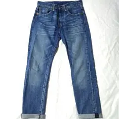 Levi's 501ct W28 カスタムテーパード ミッドブルー 加工 スリム