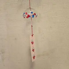 ガラス　風鈴　大　水玉柄　1個　　国産品