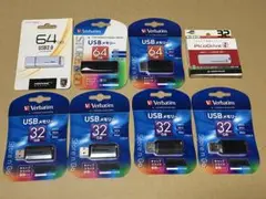 USBメモリ 64GB x3 32GB x5 計8個セット