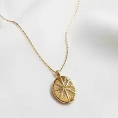 【新品・匿名配送・送料無料】14k ジルコニアロケットネックレス ゴールド