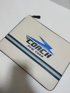 状態良好 COACH コーチ メンズ クラッチバッグ F73076 ホワイト
