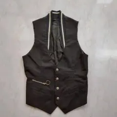ほぼ美品　twelve トゥエルブ　ベスト　Ｍ　ブラック　ジレ