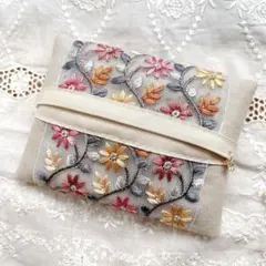 インド刺繍リボン♡ティッシュケース カバー78