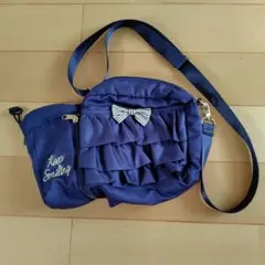anyFAM ネイビー フリルショルダーバッグ