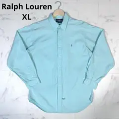 POLO by Ralph Lauren BDシャツ長袖　水色　XL　90s