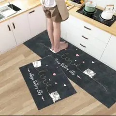☆キッチンマット☆2枚セット☆玄関マット☆ネコ☆バスマット☆キッチン☆
