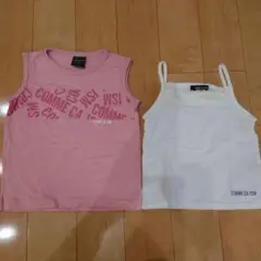 お盆セール【美品】コムサイズム　ティシャツ　ノースリーブ　2枚　セット　100