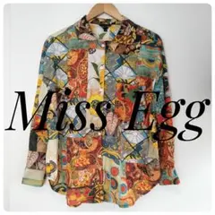 Miss Egg 油絵絵画　ヴィンテージシャツ　M