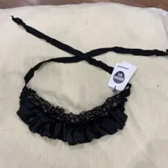 ブラックビーズフリルチョーカー RP2DV-01160