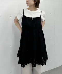 【archives】コットンスカラップレースミニキャミワンピース