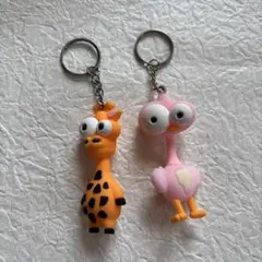 キーホルダー　ピンク　オレンジ