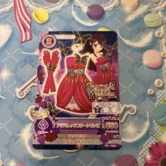 アイカツカード 紫吹蘭 アゲハレッドコクーンワンピ
