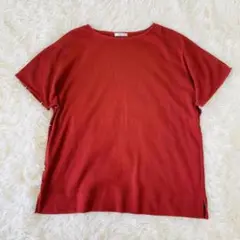 シネマクラブ　レンガ色 半袖Tシャツ　カットソー　M