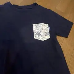 【美品】レインスプーナー アロハポケットTシャツSネイビー