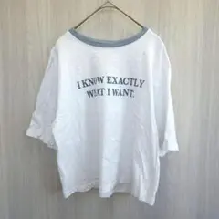 VEHEMENT カットソー Tシャツ ロゴTシャツ 半袖 ホワイト 綿 L