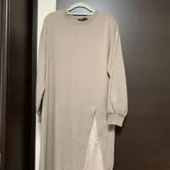 ベージュ 長袖 チュニック Lサイズ