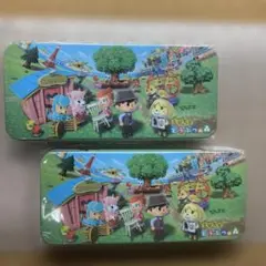 とびだせどうぶつの森　缶ペンケース　どうぶつの森　筆箱　2個　ヤマダ