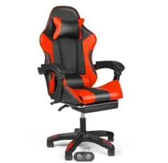 新品未使用　ゲーミングチェア　赤　黒　デスクチェア　PCチェア　リクライニング