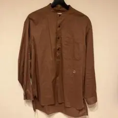 美品　ドレステリア　DRESSTERIOR　リネンシャツ　長袖　茶色ブラウン　M