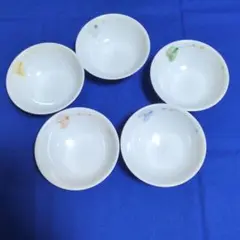 飯碗　茶碗　白山陶器　５個組　手描き