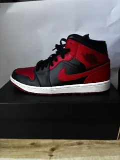 NIKE Air Jordan 1 Mid ブラック×レッド