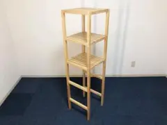 イケア 木製ラック MOLGER バーチ材・透明ポリウレタンIKEA 収納ラック