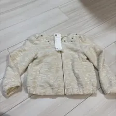 アイボリー ビジュー付き ジャケット