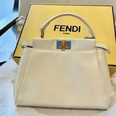 FENDI ミニ ピーカブー レア♡ブルーu0026ゴールド金具