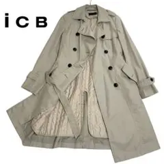 ICB ライナー付きトレンチコート Aライン キルティング S〜M