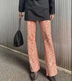 AMERI MIX COLOR RIB PANTS /M size