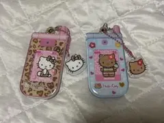 ハローキティ スライドガラケーキーホルダー キーホルダー ヒョウ柄 日焼けキティ