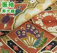 振袖 寿光織 雲取り花蝶菱文 金彩 mop236