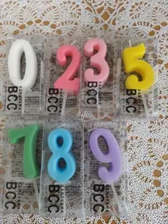 BCC カラフル数字キャンドルセット
