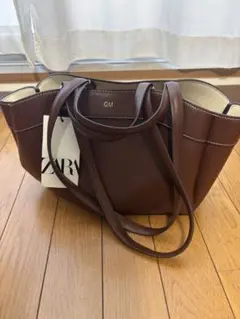 ZARA ブラウン ショルダーバッグ GM